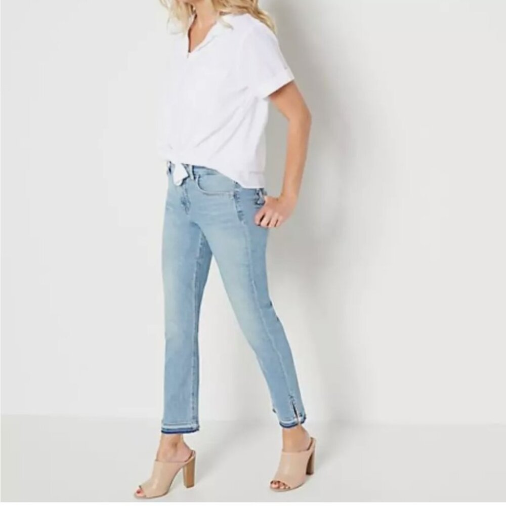 Jen7 7 All Mankind Ankle Straight Jeans Released Hem Crest 2